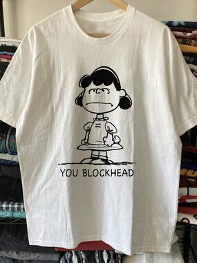 Lucy - Peanuts You Blockhead Washed White Tee
